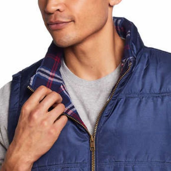 Weatherproof Vintage Men’s Flannel Lined Puffer Vest - Picture 4 of 7